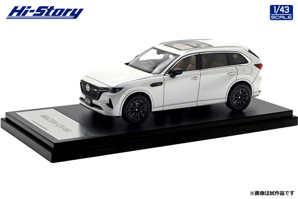 1/43 MAZDA CX-80 (2024) ロジウムホワイトプレミアムメタリック[ハイストーリー]