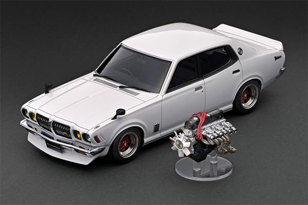 1/18 Nissan Bluebird U 2000GTX (G610) White With Engine[イグニッションモデル]