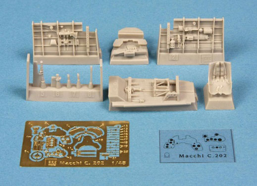 1/48 マッキ C 202 ファルゴーレ用 コックピットセット (H社用)[SBS]