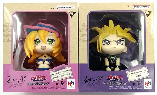 【中古】るかっぷ 遊☆戯☆王デュエルモンスターズ 闇遊戯＆ブラック・マジシャン・ガール セット【限定座布団つき】[メガハウス]