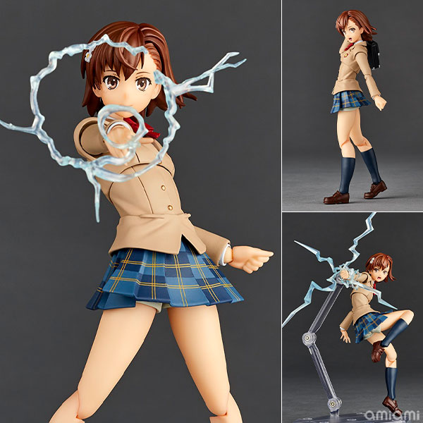 【中古】【特典】リボルテック アメイジング・ヤマグチ とある科学の超電磁砲 御坂美琴 冬服Ver. (海洋堂直営店限定)[海洋堂]