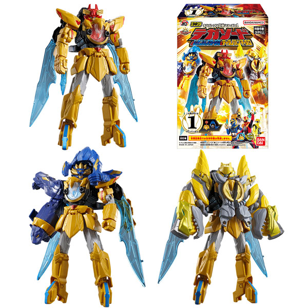 ミニプラ ナンバーワン合体シリーズ01 テガソード＆レオンバスター50＆ティラノハンマー50　12個入りBOX (食玩)[バンダイ]