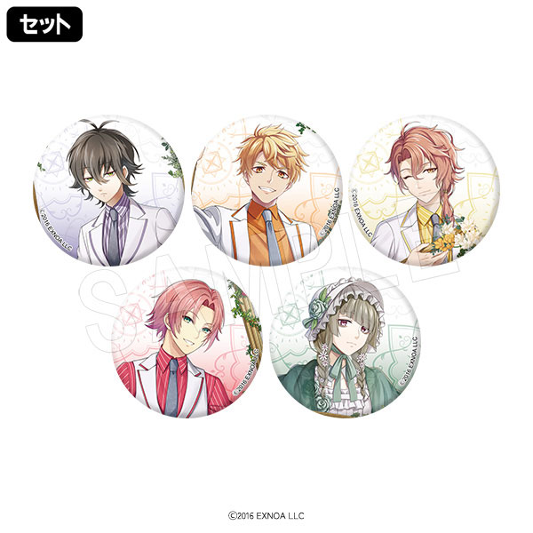 文豪とアルケミスト トレーディングマット缶バッジ Flower Frame ver 