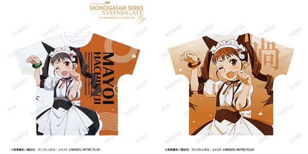 物語シリーズ×STEINS；GATE 描き下ろし 八九寺真宵 コラボイラストver. フルグラフィックTシャツ ユニセックス XL[アルマビアンカ]