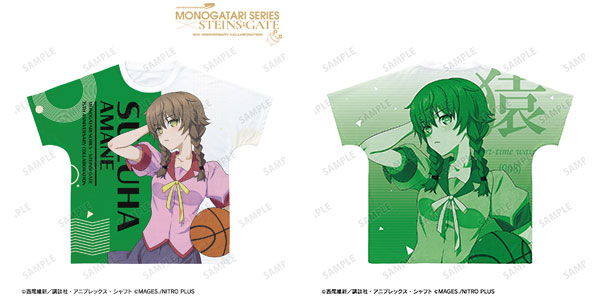 物語シリーズ×STEINS；GATE 描き下ろし 阿万音鈴羽 コラボイラストver. フルグラフィックTシャツ ユニセックス XXL[アルマビアンカ]《在庫切れ》