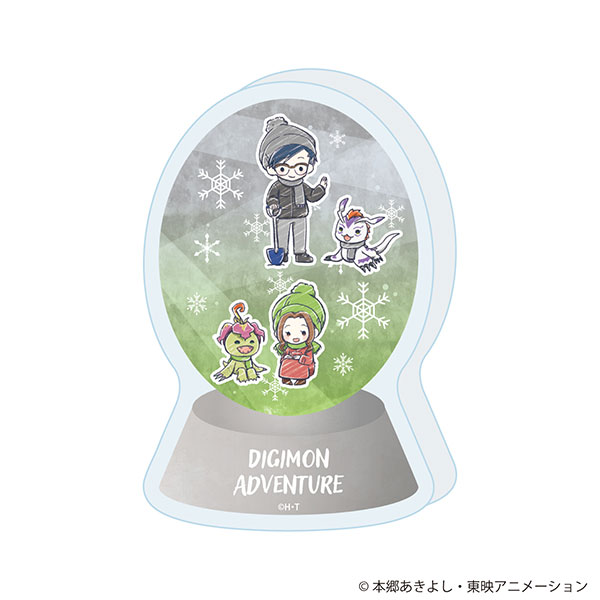 コレクションボトル「デジモンアドベンチャー」03/太刀川ミミ・パルモン・城戸丈・ゴマモン 雪遊びver.(グラフアートイラスト)[A3]