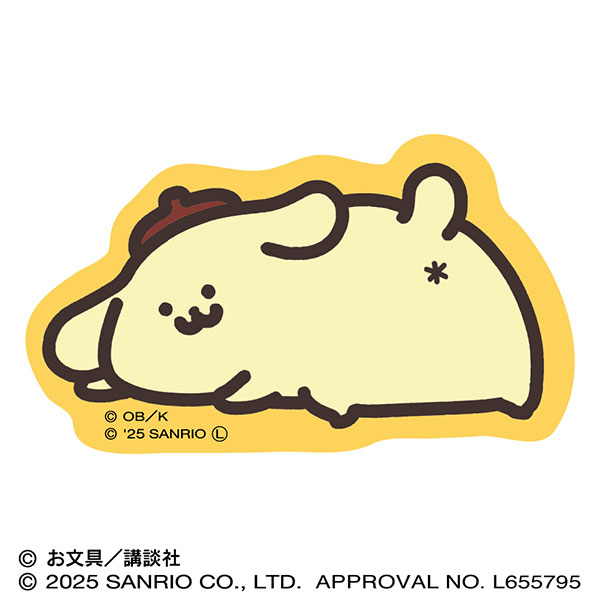 ポムポムプリン×お文具といっしょ ダイカットステッカーミニ (3)ポムポムプリン[エンスカイ]