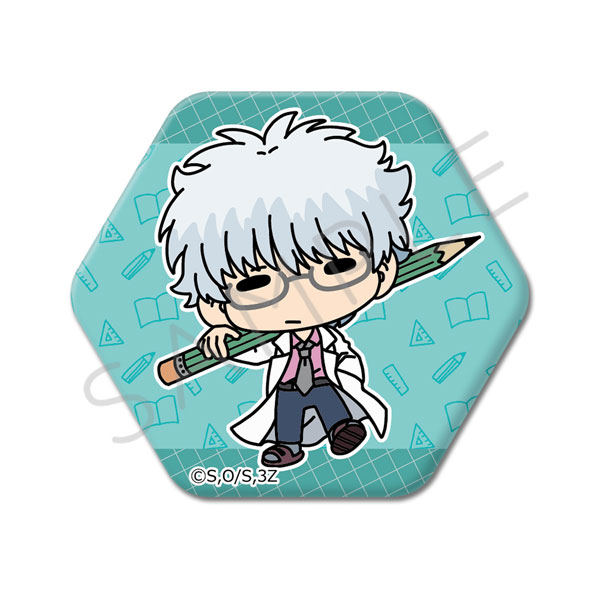 銀魂 缶バッジ 坂田銀時 銀八先生 3z 3年z組 グッズ-バッチ】