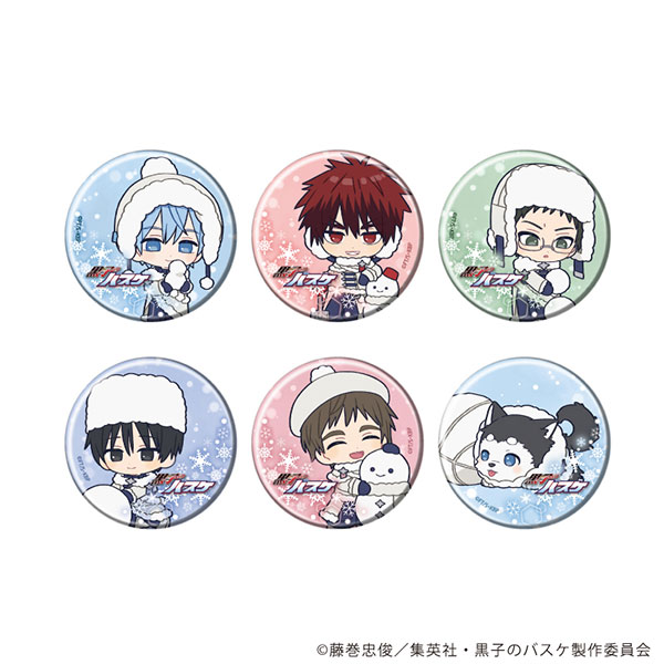 缶バッジ「黒子のバスケ」27/ホワイトウィンターver. ミニキャライラスト 6個入りBOX[A3]《在庫切れ》