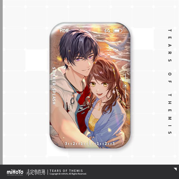 未定事件簿 澄んだ夏の海 スクエア缶バッジ 和泉景[miHoYo]