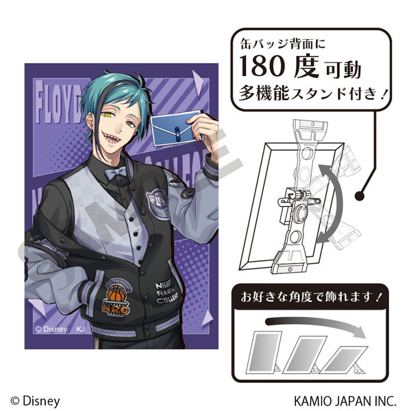 ディズニー ツイステッドワンダーランド アート缶バッジ フロイド