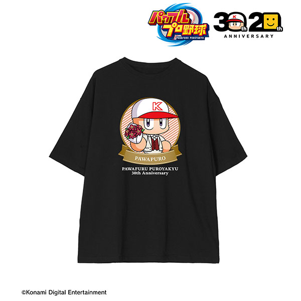 パワフルプロ野球 30th Anniversary ver. パワプロくん BIGシルエットTシャツ ユニセックス S[アルマビアンカ]