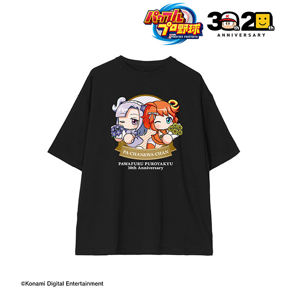 パワフルプロ野球 30th Anniversary ver. パーちゃん＆ワーちゃん BIGシルエットTシャツ ユニセックス S[アルマビアンカ]