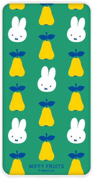 ミッフィー MIFFY FRUITS USB/USB Type-C 4000mAh リチウムイオンポリマー充電器 2.1A 洋なし[グルマンディーズ]