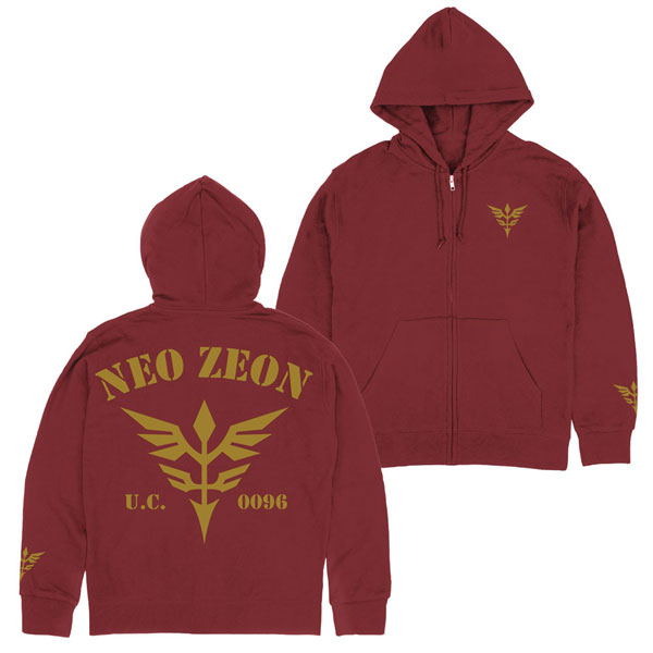 機動戦士ガンダムUC（ユニコーン） ネオ・ジオンU.C.0096 ジップパーカー BURGUNDY Mサイズ コスパ【予約/11月上旬】 機動戦士ガンダムUC(ユニコーン) ネオ・ジオンU.C.0096 ジップ