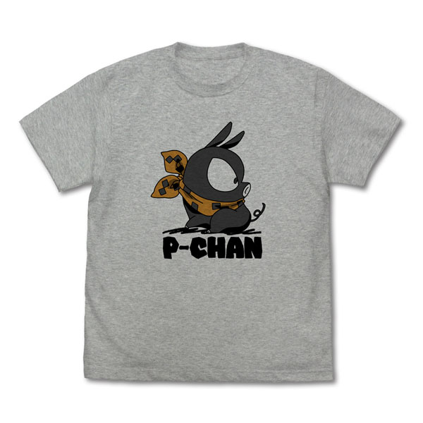 らんま1/2 ピッグのPちゃん Tシャツ/MIX GRAY-XL（再販）[コスパ