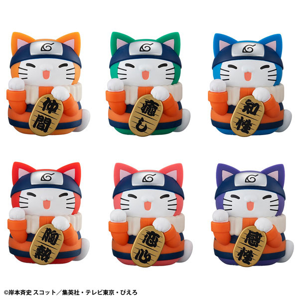 MEGA CAT PROJECT NARUTO-ナルト- ニャルト！ カラフル☆招き猫FORTUNE 6個入りBOX[メガハウス]