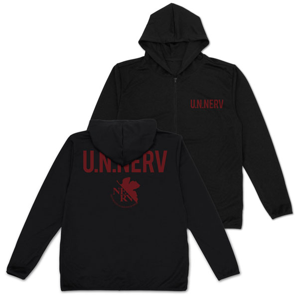 EVANGELION U.N.NERV 薄手ドライパーカー/BLACK-M（再販
