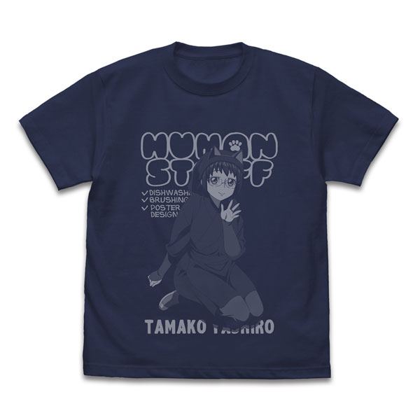 TVアニメ「ラーメン赤猫」 社珠子 黒子の店員さん Tシャツ/INDIGO-S[コスパ]