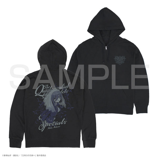 五等分の花嫁∽ 中野三玖 ジップパーカー/BLACK-XL（再販）[コスパ]《０８月予約》