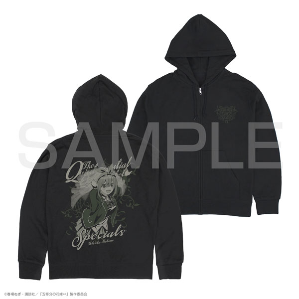 五等分の花嫁∽ 中野四葉 ジップパーカー/BLACK-XL（再販）[コスパ]《０８月予約》