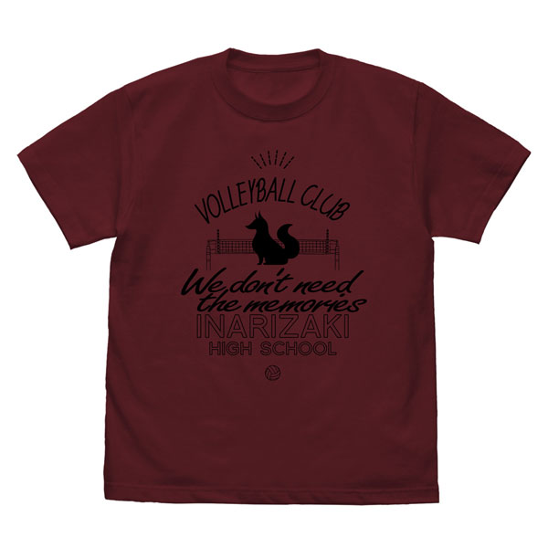 ハイキュー！！ 稲荷崎高校バレーボール部 アイコンマークカレッジ Tシャツ/BURGUNDY-XL[コスパ]