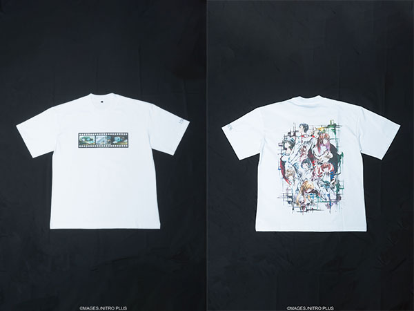 STEINS；GATE ラボメン 水墨画風 白地カラーTシャツ L[有心蓮月]《発売済・在庫品》