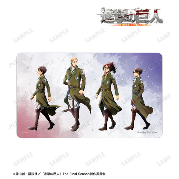進撃の巨人 描き下ろし 集合 冬の歩みver. マルチデスクマット-amiami