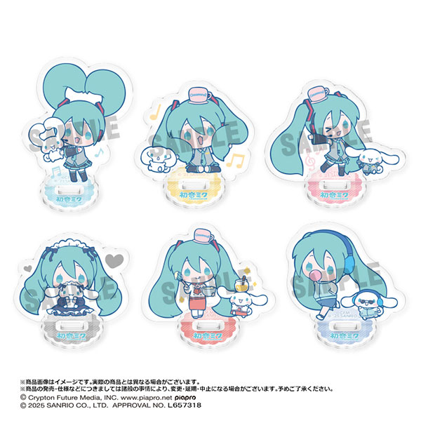 初音ミク×シナモロール トレーディングミニアクリルスタンド 6個入りBOX[ANICRAFT]《在庫切れ》
