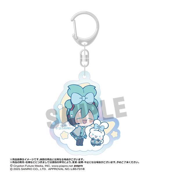 初音ミク×シナモロール オーロラアクリルキーホルダー B[ANICRAFT]