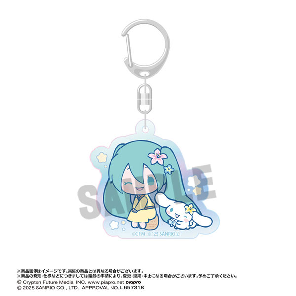 初音ミク×シナモロール オーロラアクリルキーホルダー C[ANICRAFT]