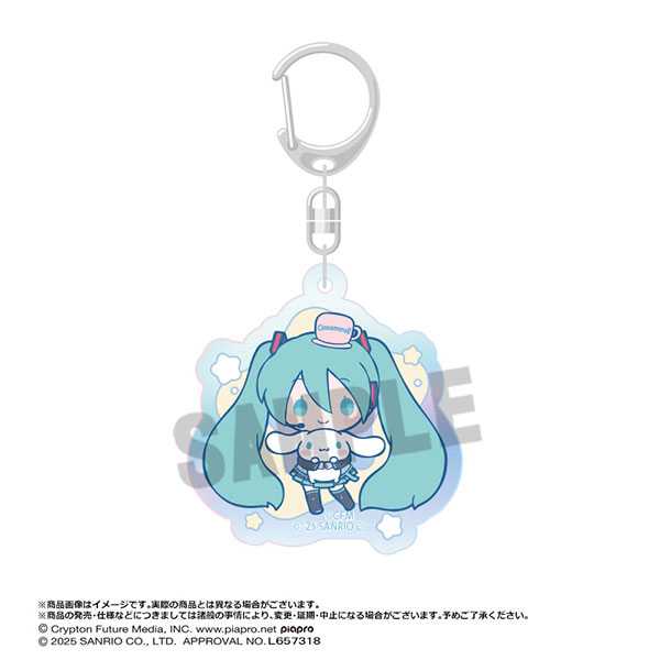 初音ミク×シナモロール オーロラアクリルキーホルダー D[ANICRAFT]