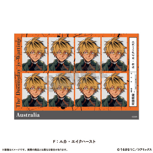 列強戦線」 [代理英雄] 証明写真風ステッカー F ルカ・エイクハースト