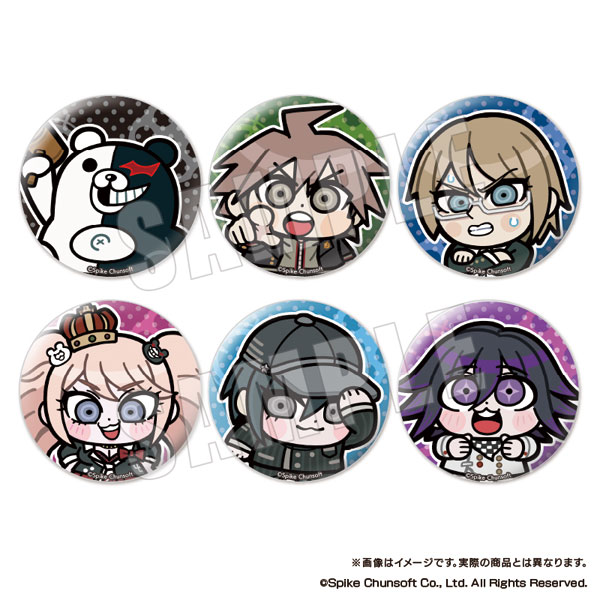 ダンガンロンパシリーズ×ぶくぶ 缶バッジ Vol.1　6個入りBOX[empty]