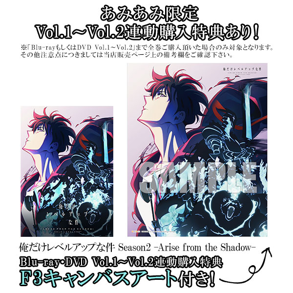 【特典】DVD 俺だけレベルアップな件 Season2 -Arise from the Shadow- Vol.1 完全生産限定版[アニプレックス]《在庫切れ》