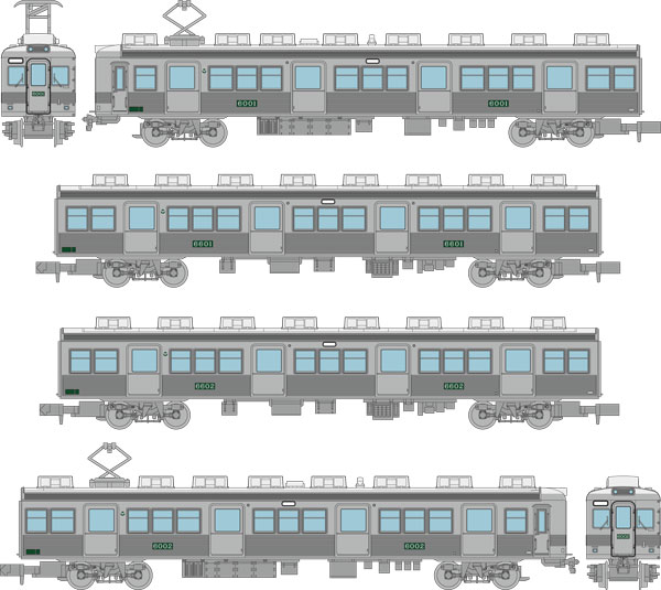 鉄道コレクション 南海電気鉄道6000系(なつかしのステンレス無塗装) 4両セット[トミーテック]