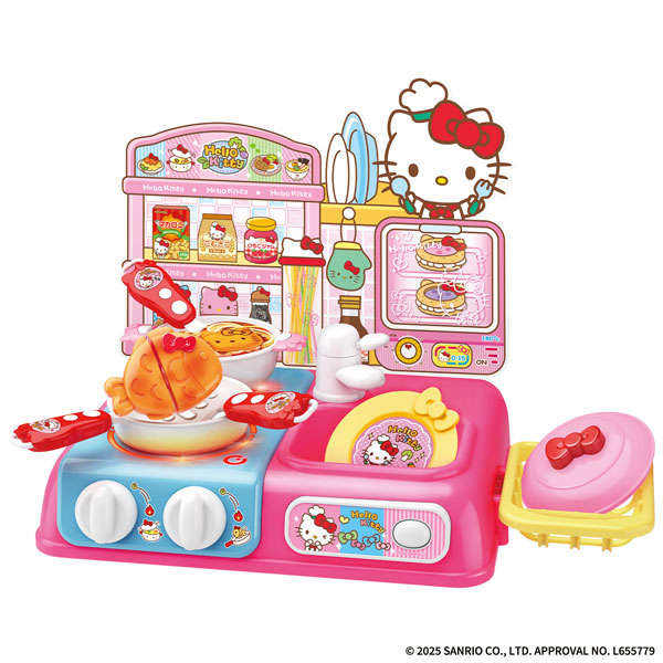 (箱破損特価新品)Hello Kitty コンロがピカッ！ジュージュ―キッチン[バンダイ]《発売済・在庫品》