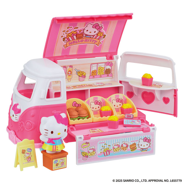 Hello Kitty どこでもおとどけ！ピンクのキッチンカー[バンダイ]《発売済・在庫品》