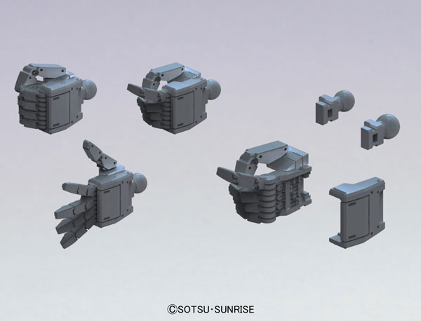 ビルダーズパーツHD 1/144 MSハンド01(連邦系)ダークグレー（再販）[BANDAI SPIRITS]《０７月予約》