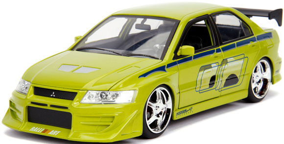 1/24 F＆F ミツビシ ランサー Evo VII グリーン/グラフィックス(ブライアン)[Jada Toys]