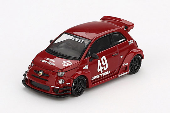 1/64 アバルト 595 LB-WORKS x Abas Works レッド(左ハンドル)[MINI GT]