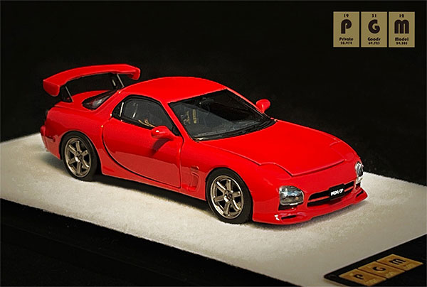 POP RACE マツダ RX-7 RE雨宮 ワイドボディ メタリックレッド POP RACE 1/64 マツダ RX-7 FD3S RE雨宮 ワイドボディ