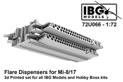1/72 ミルMi-8/17用・フレアディスペンサー・3Dプリント(72U066)[IBG]