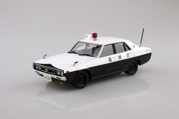 ザ・モデルカー 1/24 ニッサン GC110 スカイライン パトロールカー `72 プラモデル[アオシマ]《発売済・在庫品》