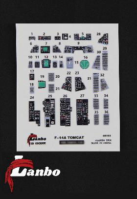 1/48 F-14A 内装3Dデカール (T社用)[ランボモデルズ]