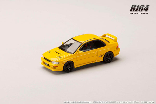 1/64 スバル インプレッサ PURE SPORTS COUPE WRX type R STi Version (GC8) チェイスイエロー[ホビージャパン]