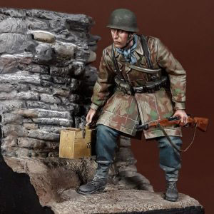 WWⅡ ドイツ空軍　野戦服　上下・規格帽（レプリカ）空軍野戦師団仕様 1/35 WWII ドイツ 空軍野戦師団兵#1 パンツァーシュレック砲手[HD
