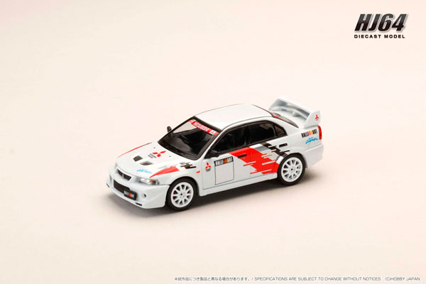 1/64 三菱 LANCER RS EVOLUTION 6 (CP9A) 2000 RALLIART ホワイト[ホビージャパン]