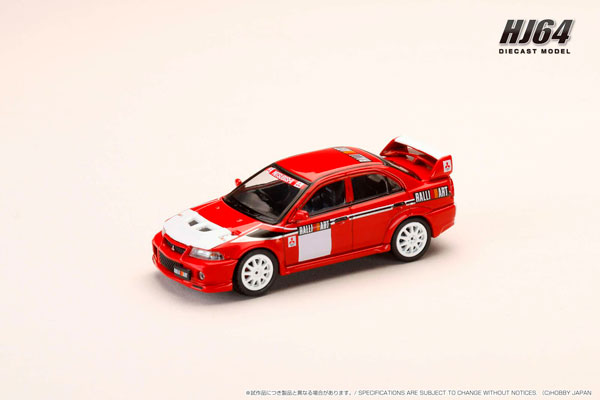 1/64 三菱 LANCER RS EVOLUTION 6 (CP9A) 2000 RALLIART レッド[ホビージャパン]