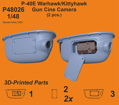 1/48 P-40Eキティホーク用ガンカメラ・2個[CMK]